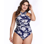 Plus Size Floral One-Piece Swimsuit