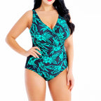 Plus Size Tropical Pinted One-Piece Swimsuit