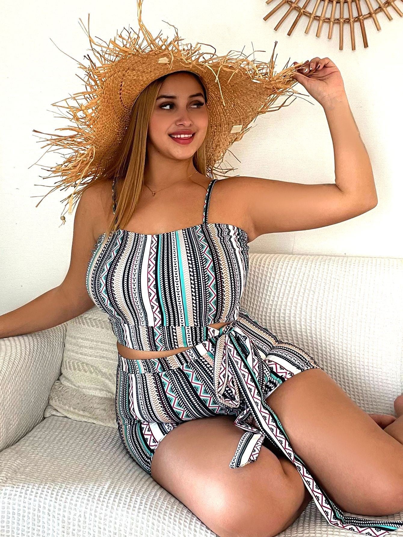 Plus Size Tube Top Swimsuit