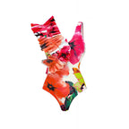 One Piece Bold Floral Swimsuit With Matching Sarong