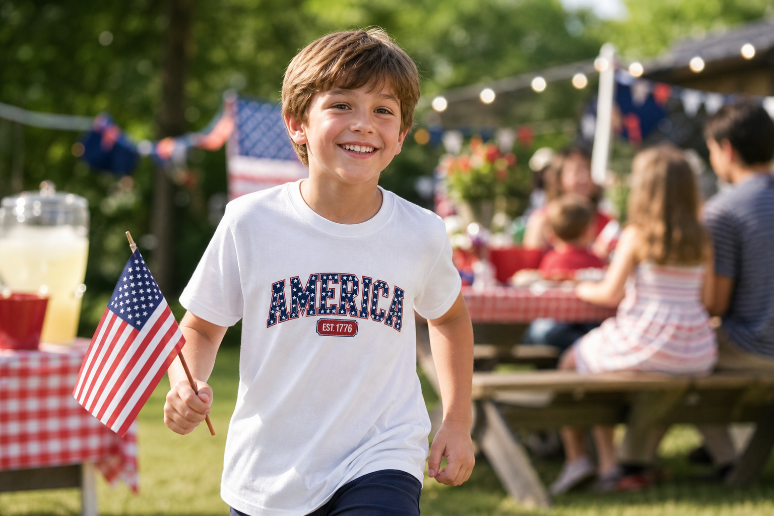 Kids "AMERICA EST.1776" Patriotic Tee