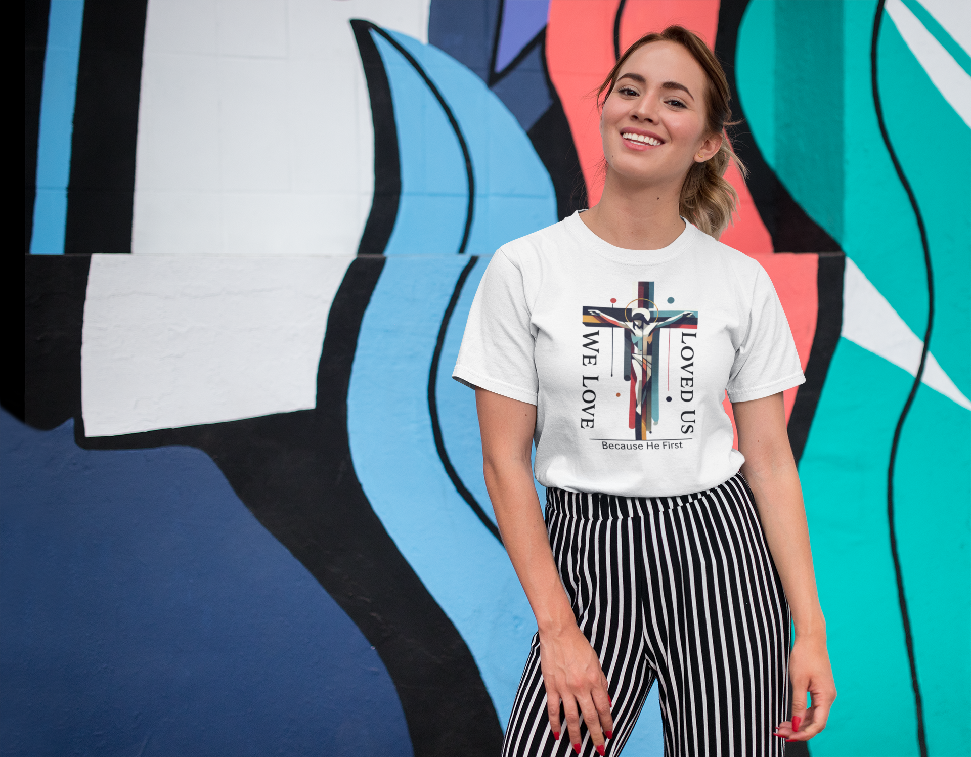 Unisex Regular & Plus Size Custom Modern Art Cross T-Shirt